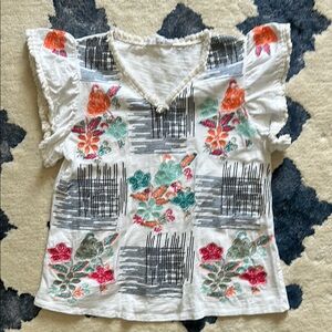 Floral Embroidered Blouse